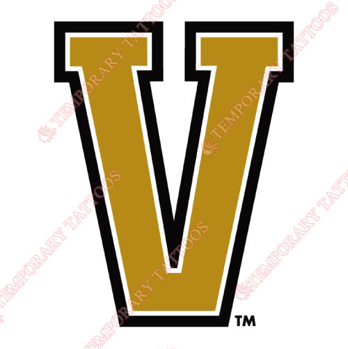 Vanderbilt Commodores Customize Temporary Tattoos Stickers NO.6798